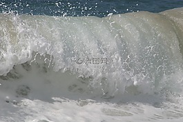 波,打破,水
