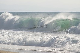 波,打破,噴霧