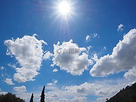 云,天空,藍(lán)色