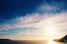 天空,云,日落