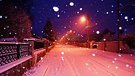雪,冬天,村