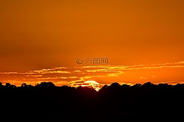 日落,日出,夜