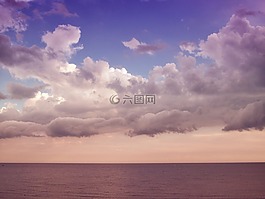 日落,云,大西洋