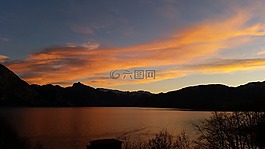 traunsee,abendstimmung,薩爾茨