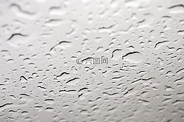 水滴,淋湿的玻璃,下降