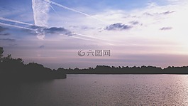 日落,黃昏,側(cè)影