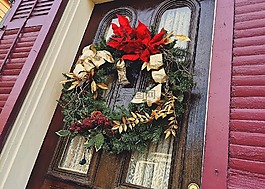 花圈,門,圣誕節(jié)