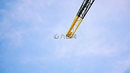 藍(lán)色,天空,起重機(jī)