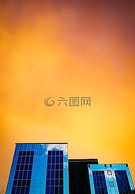日落,黃昏,天空
