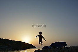 日落,黎明,天空