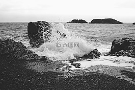 海灘,海洋,沙
