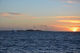 海,風(fēng)暴,日落