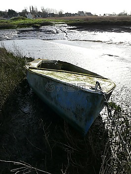 船,沼澤,海