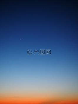 天空,蓝色,橙