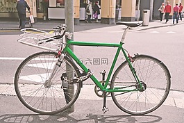 自行車,綠色,輪