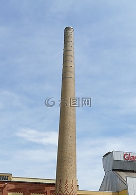 烟囱,高,天空
