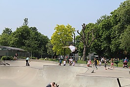 溜冰者,跳,碗