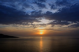 日落,海,地中海