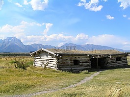 大提頓國(guó)家公園,懷俄明州,小木屋
