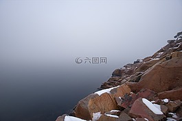 海,海灘,石頭