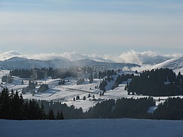 雪,阿爾卑斯山,山