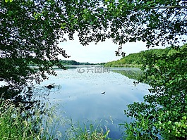 湖,湖景,水