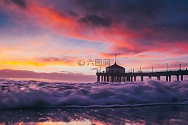 海洋,海,波