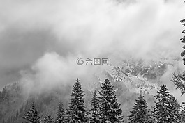 山,云計(jì)算,雪