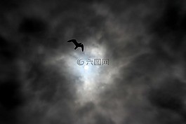 天空,云計算,云