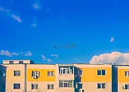 蓝色,天空,阳光