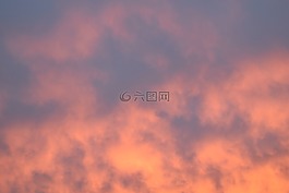 日落,黃昏,天空