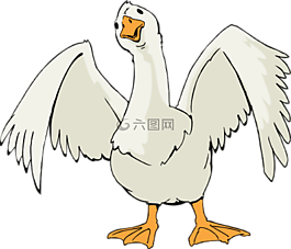 鵝,動物,卡通