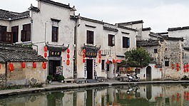 村,中國,池塘