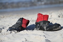 滑水鞋,海灘,沖浪