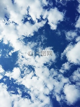 天空,云,藍色的天空