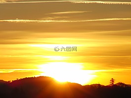 黎明,日出,天空