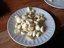 大蒜,吃,咸味