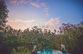 蓝色,天空,阳光