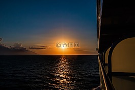 日落,海,夕陽(yáng)大海