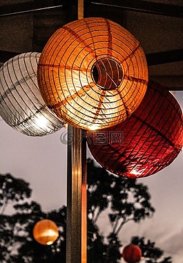 燈,慶典,夜