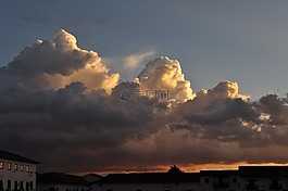 日落,云,天空