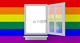 窗口,開放,墻