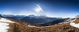 山,寬視角,全景圖
