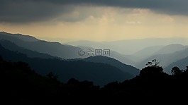 山,陽光,景觀
