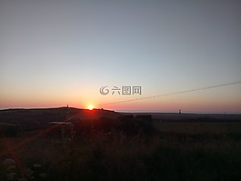日落,康沃爾郡,雷德魯思