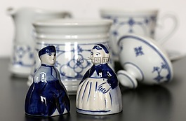 餐具,印度蓝色的,东弗里斯