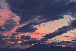 日落,黃昏,天空