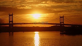 日落,紐約,布魯克林大橋
