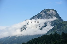 蒂羅爾,山,云