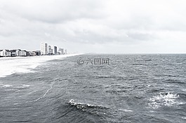 海灘,沙,岸